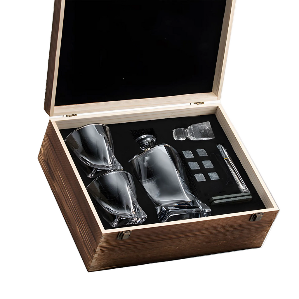 Conjunto de Decantador de Whisky y Vasos para Verdaderos Conocedores