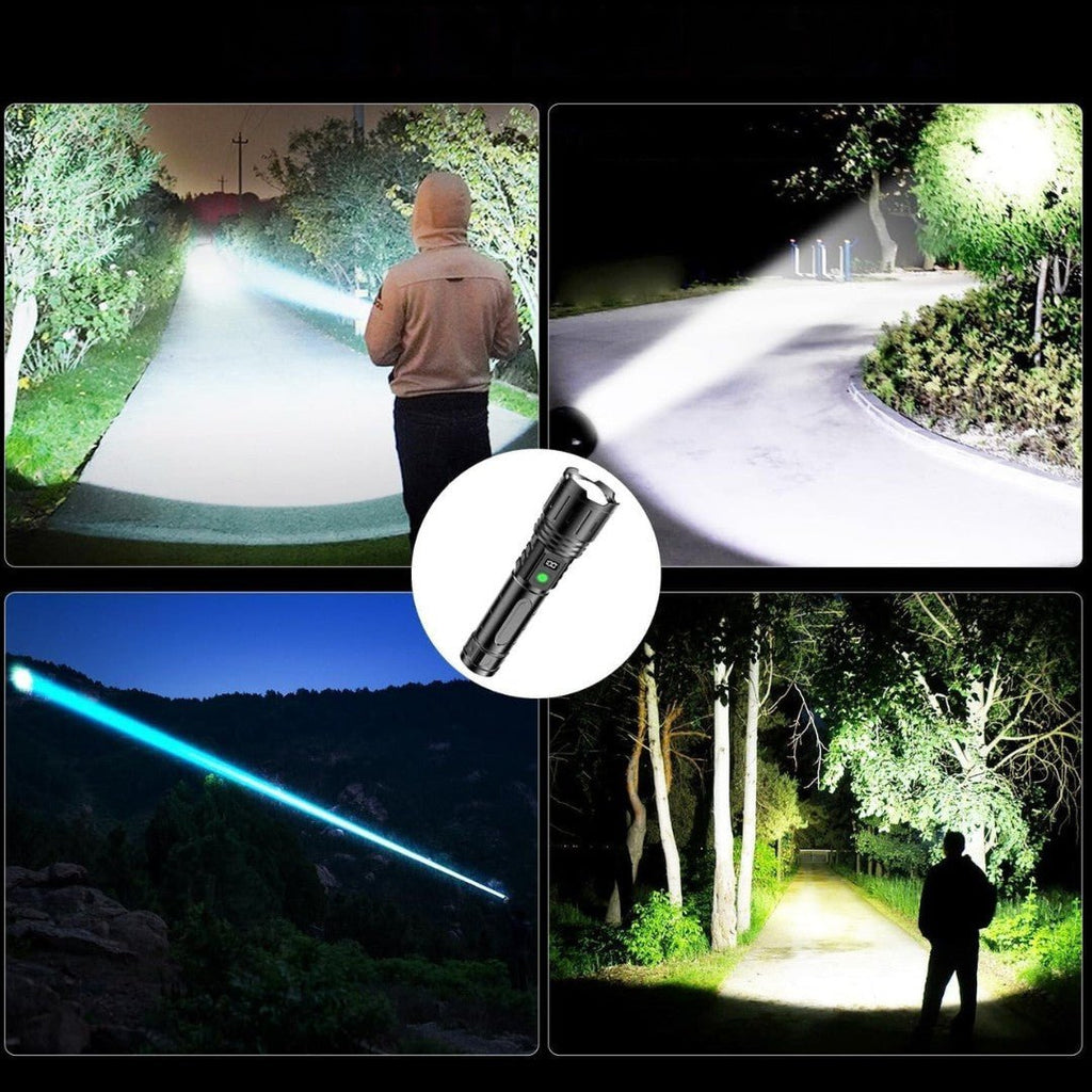 LumaBeam – Linterna LED recargable de 100,000 lúmenes con banco de energía