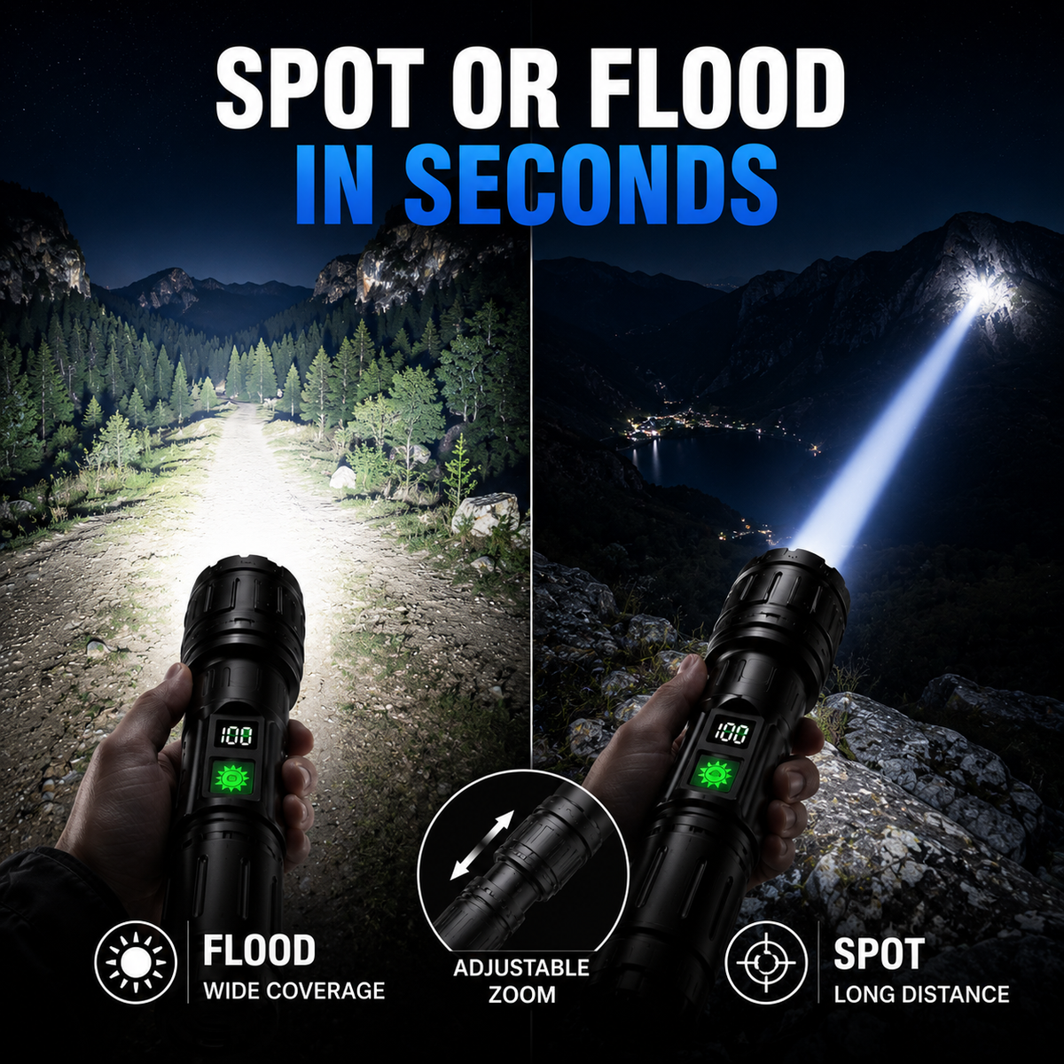 LUMINA TORCH – Linterna táctica de brillo extremo