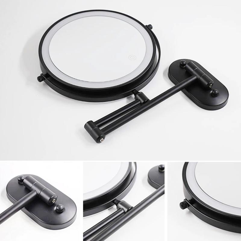 Lisslune | LUMIVIEW – Espejo de Aumento LED Recargable con Control Táctil