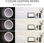 Lisslune | LUMIVIEW – Espejo de Aumento LED Recargable con Control Táctil