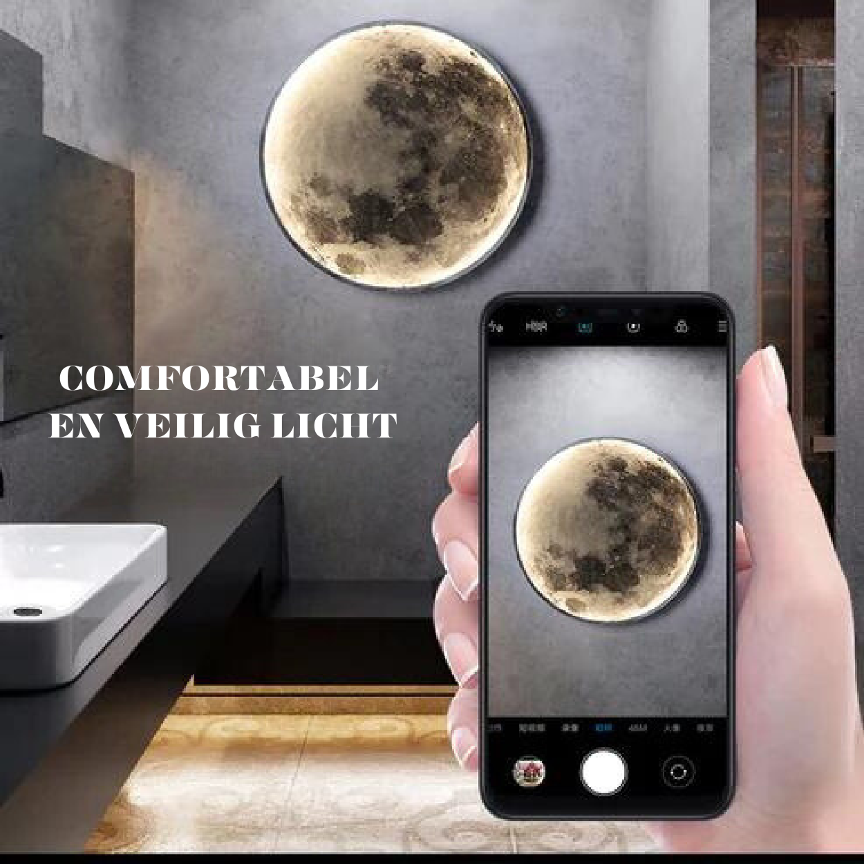 Lámpara Lunar Lunatic - Lámpara Realista de Luna con Dimmabilidad LED