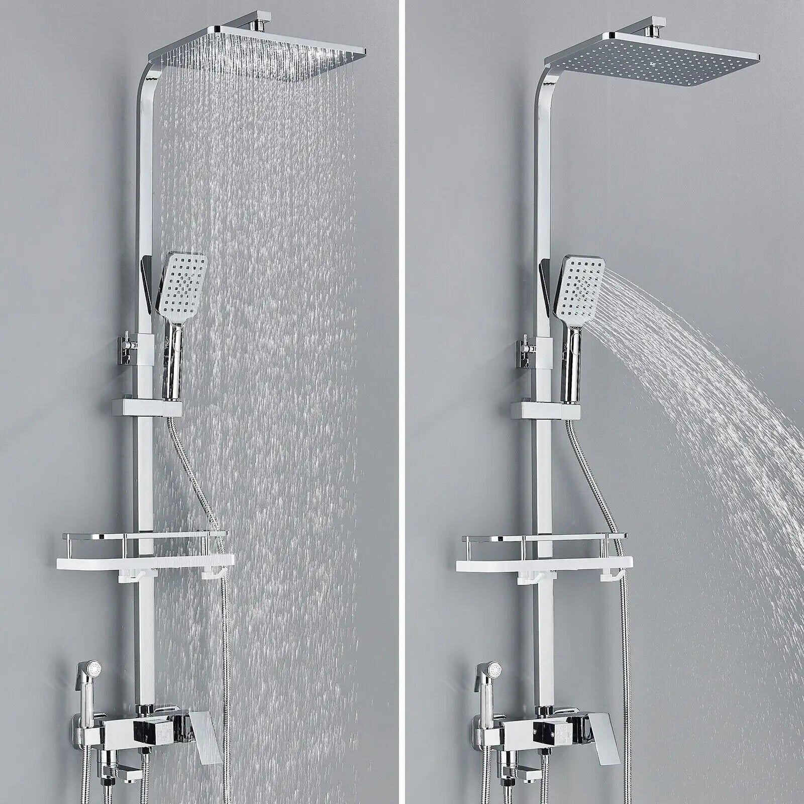 Juego de Ducha - AquaFlow - Ducha de Lluvia de Lujo - Mezclador de Latón