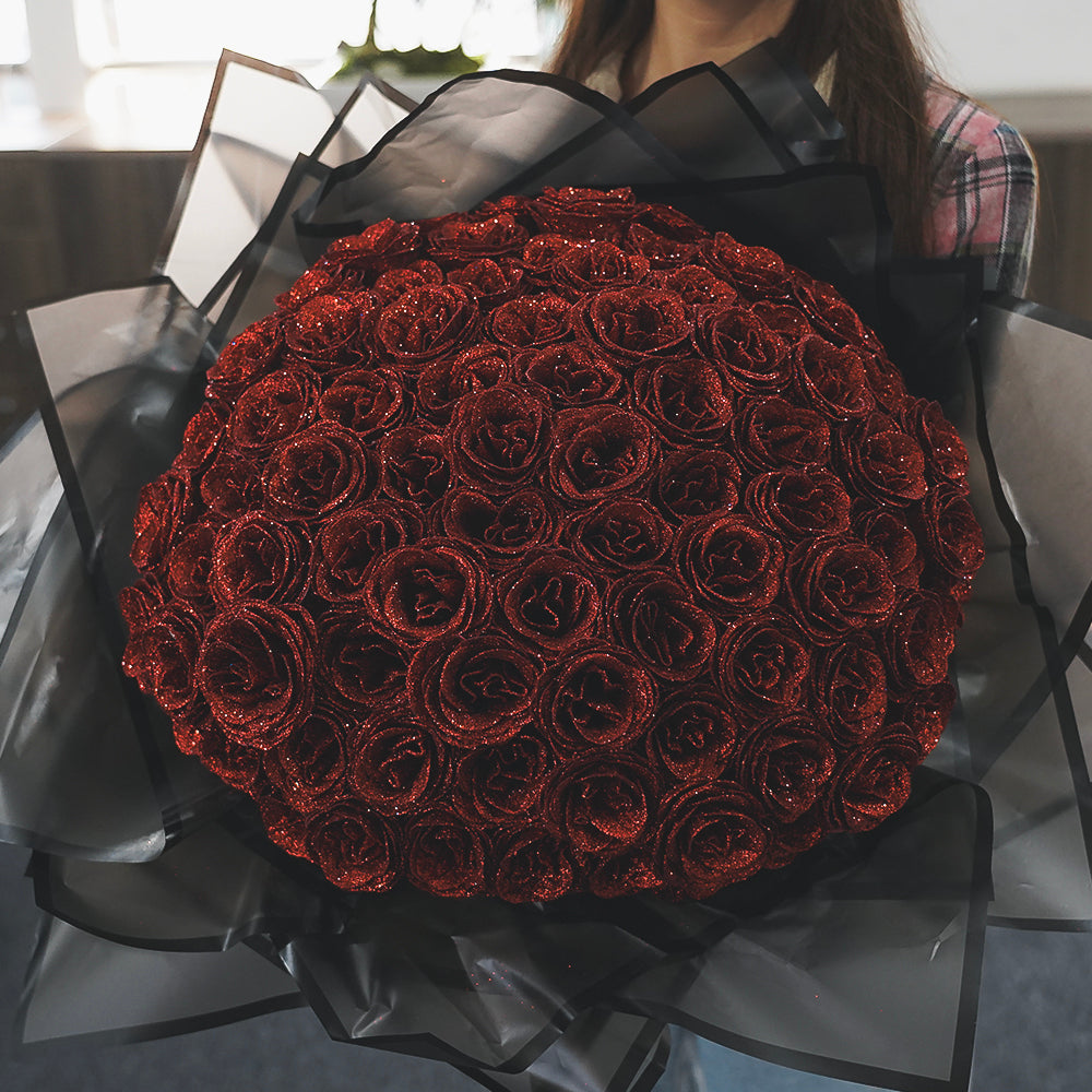 Ramo de Rosas Brillantes de Lujo - Siempre Floreciente