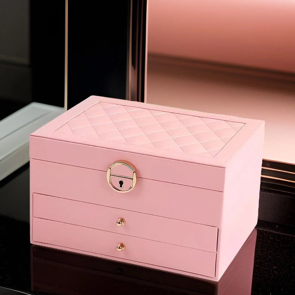 Caja de Joyas de Lujo de Múltiples Capas para Mujeres