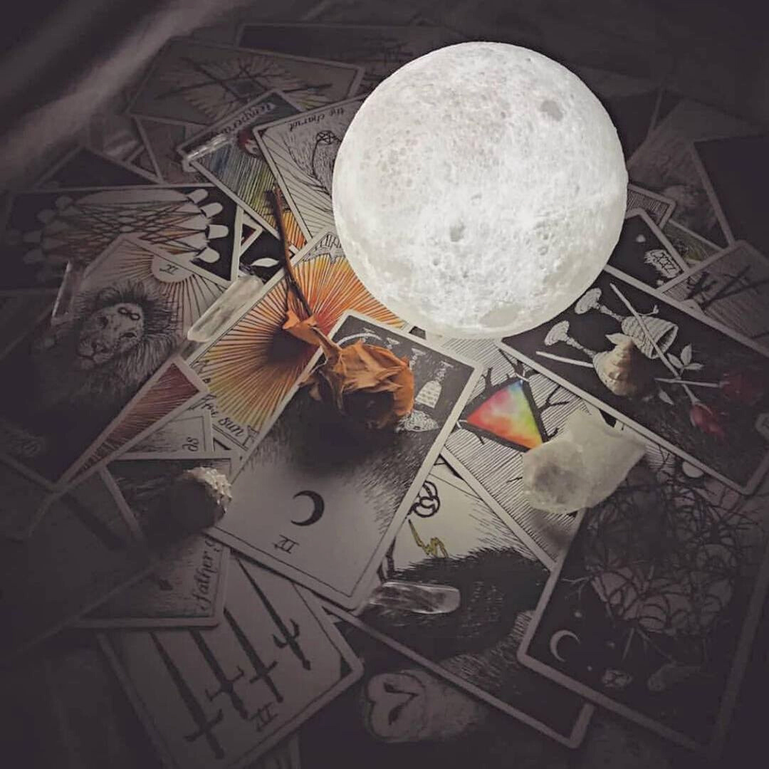 Lámpara Mágica de Luna - Control Táctil Inalámbrico | Base de Madera