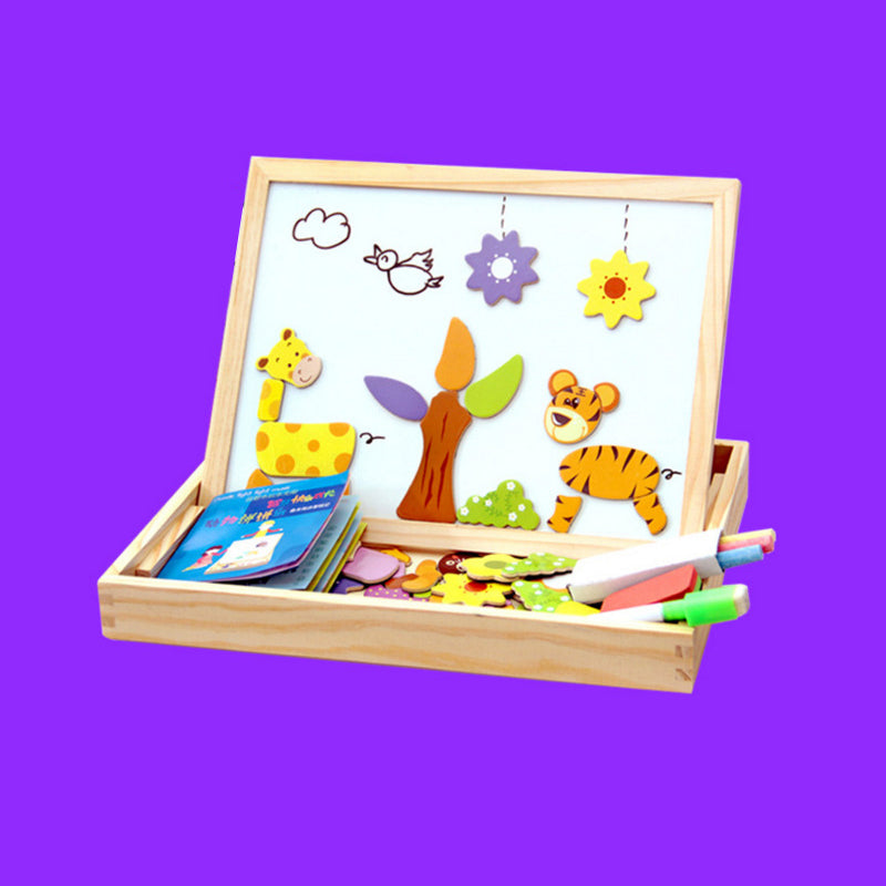 Tablero Magnético para Niños - Rompecabezas de Animales Multifuncional
