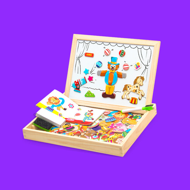 Tablero Magnético para Niños - Rompecabezas de Animales Multifuncional