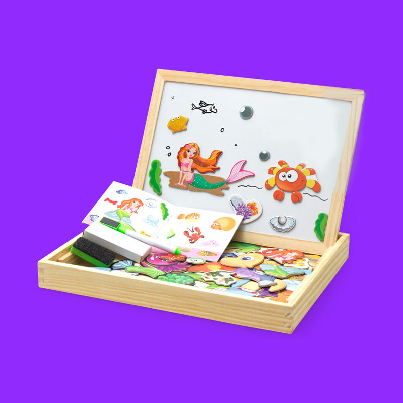 Tablero Magnético para Niños - Rompecabezas de Animales Multifuncional
