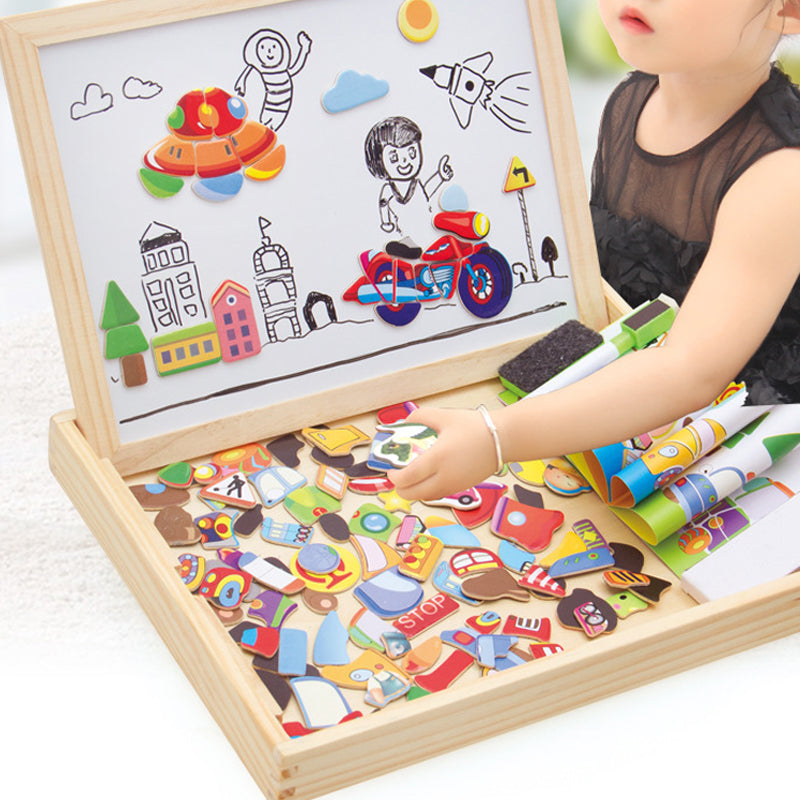 Tablero Magnético para Niños - Rompecabezas de Animales Multifuncional