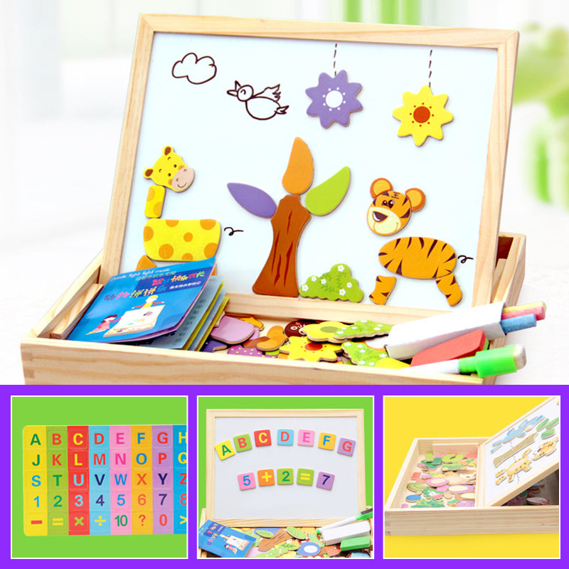 Tablero Magnético para Niños - Rompecabezas de Animales Multifuncional