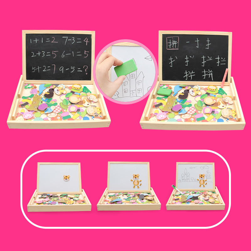Tablero Magnético para Niños - Rompecabezas de Animales Multifuncional