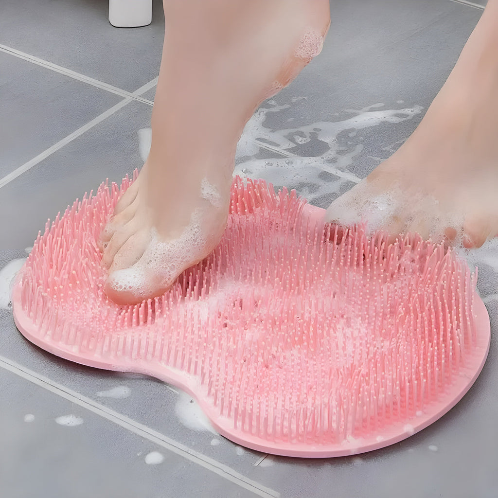 AquaEase - Cepillo de pies y espalda con almohadilla de masaje