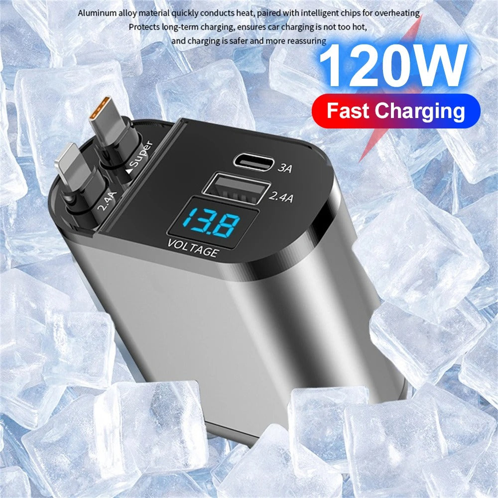 AutoCharge - Cargador Rápido 4 en 1 para Auto