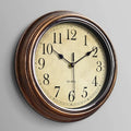 Kalsten | Reloj de pared WoodLuxe clásico – reloj decorativo de madera silencioso de 30 cm