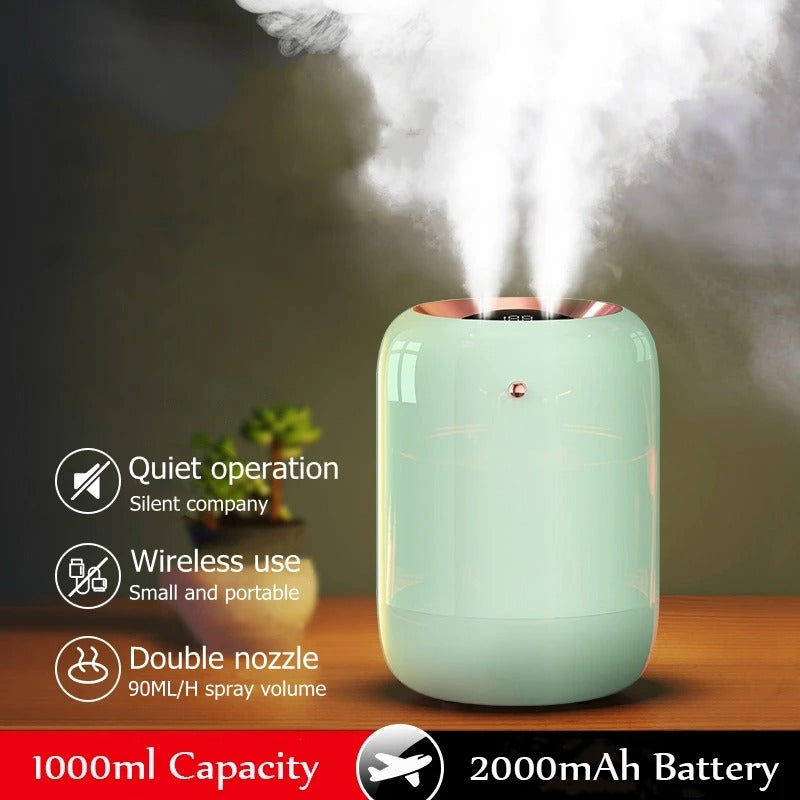 Lisslune | Humidificador de Aire HydraPur UV – Humidificador Portátil Silencioso con Esterilización UV para un Aire Limpio y Cómodo