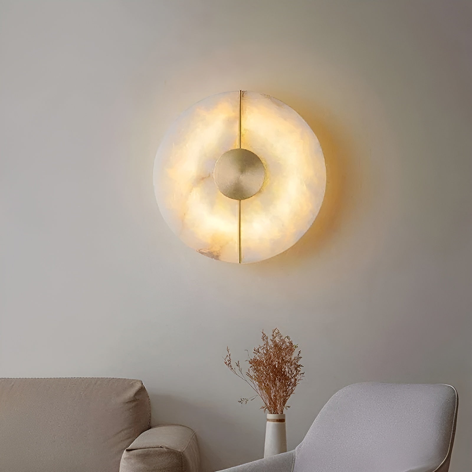 Elegante Lámpara de Pared LED de Mármol Nórdico - WabiGlow