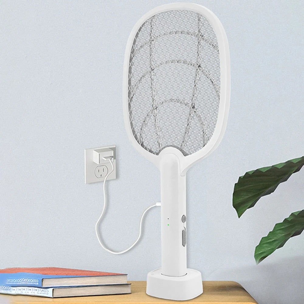 Rastrillo eléctrico recargable 2 en 1 y destructor de insectos – 2500V sin químicos
