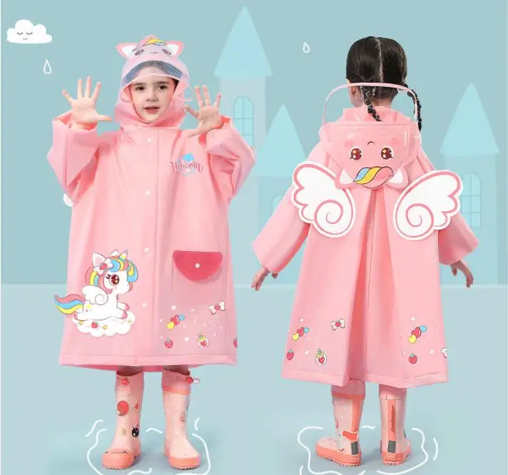 Chaqueta de Lluvia Impermeable para Niños con Diseño Alegre