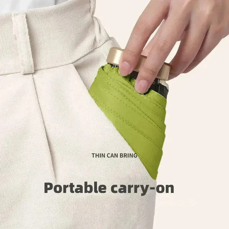 Kalsten | Paraguas Mini Plegable Solara – Compacto, protección UV y resistente al viento