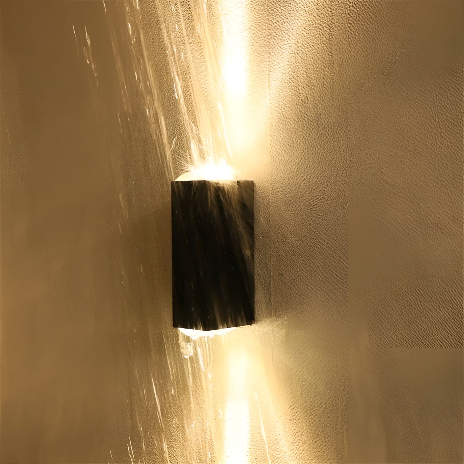 StoneGlow – Lámpara de pared LED con aspecto de hormigón para iluminación interior y exterior resistente a la intemperie