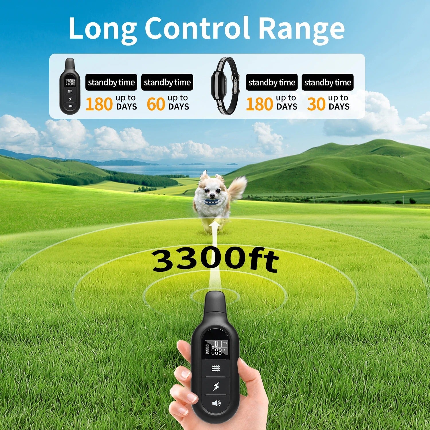 Collar de Entrenamiento para Perros Recargable e Impermeable