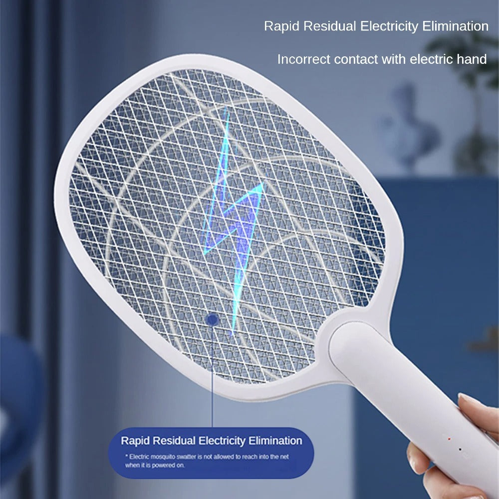 Rastrillo eléctrico recargable 2 en 1 y destructor de insectos – 2500V sin químicos