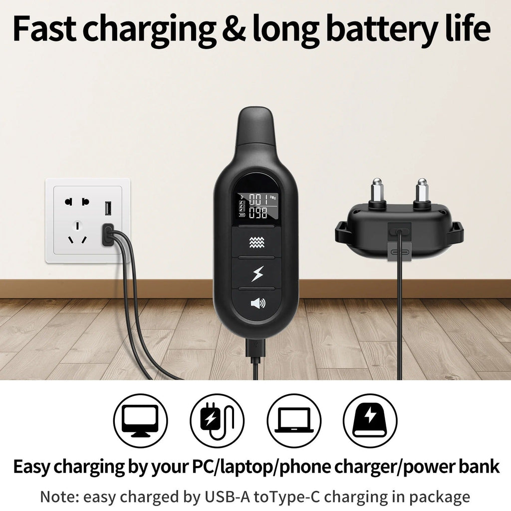 Collar de Entrenamiento para Perros Recargable e Impermeable