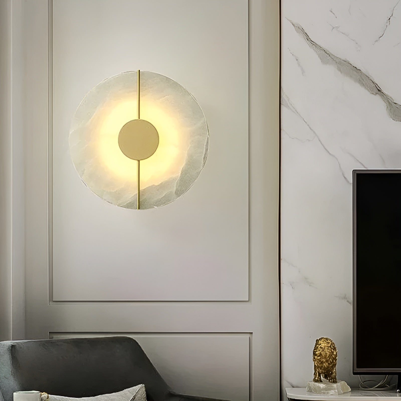 Elegante Lámpara de Pared LED de Mármol Nórdico - WabiGlow