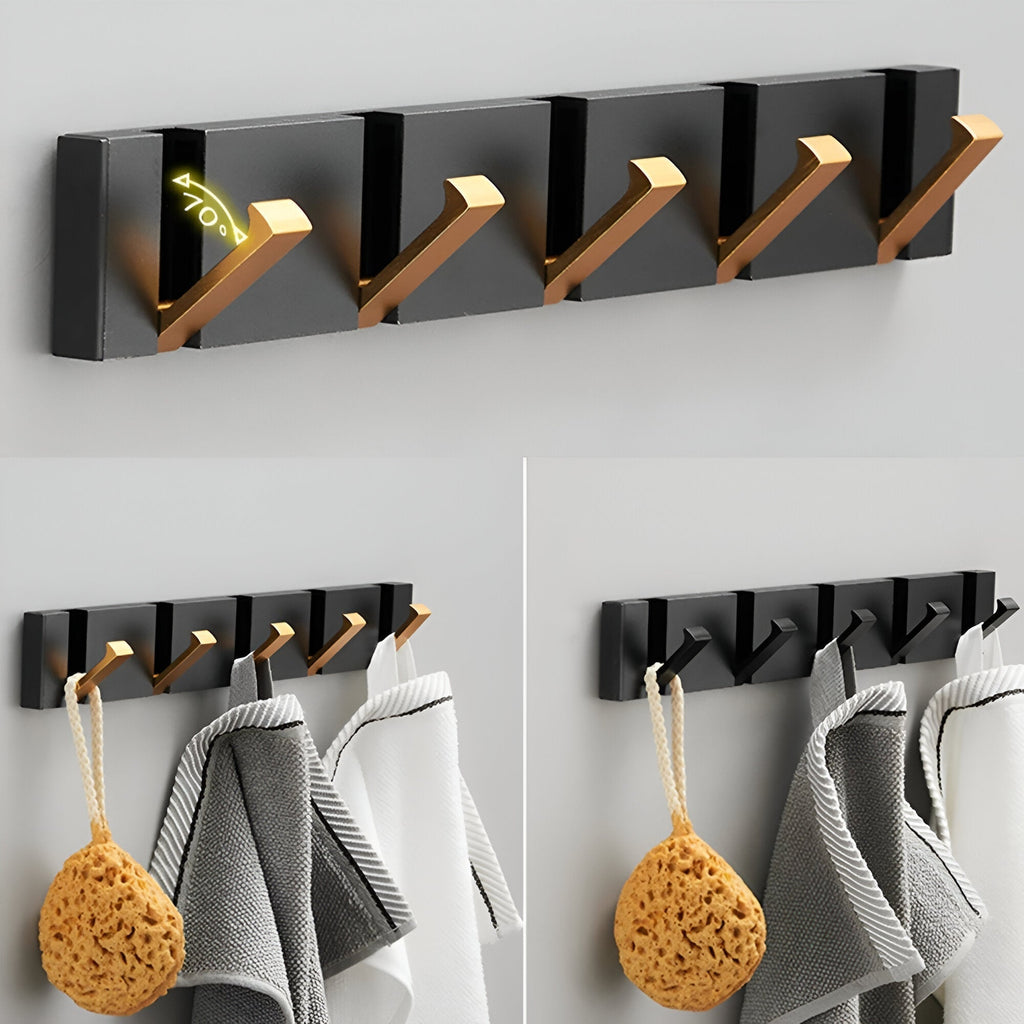 Gancho de pared autoadhesivo plegable de aluminio