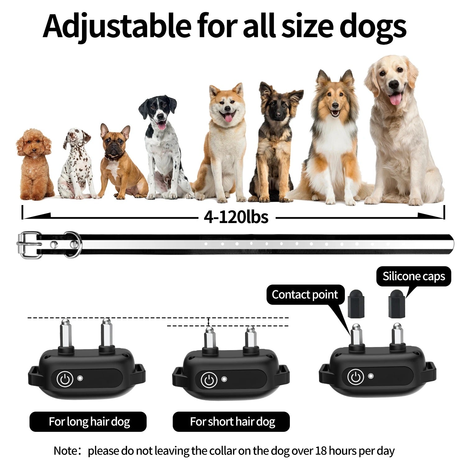 Collar de Entrenamiento para Perros Recargable e Impermeable