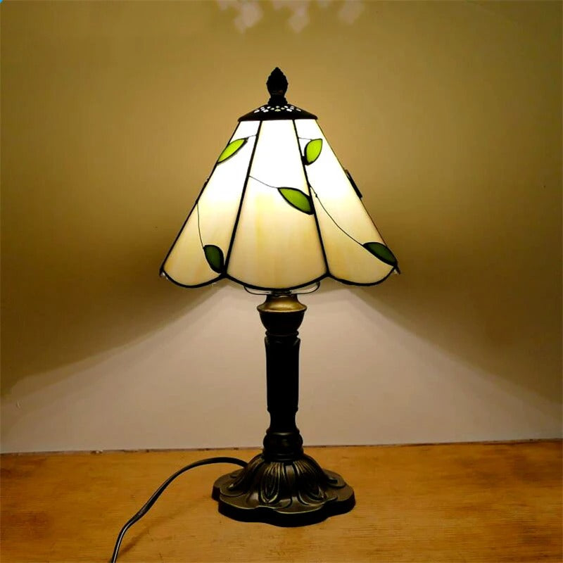 Lámpara de mesa LED Barroca Retro E27 - Vidrio Tiffany vintage