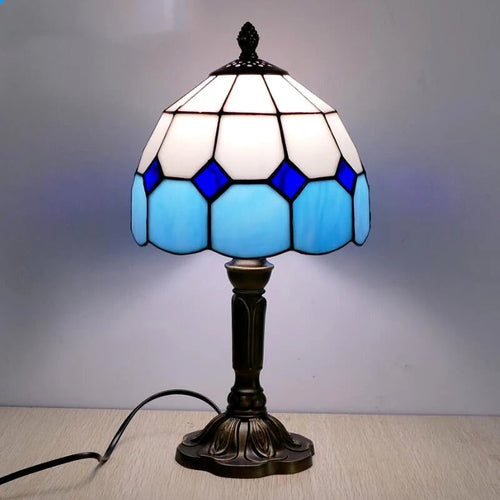 Lámpara de mesa LED Barroca Retro E27 - Vidrio Tiffany vintage