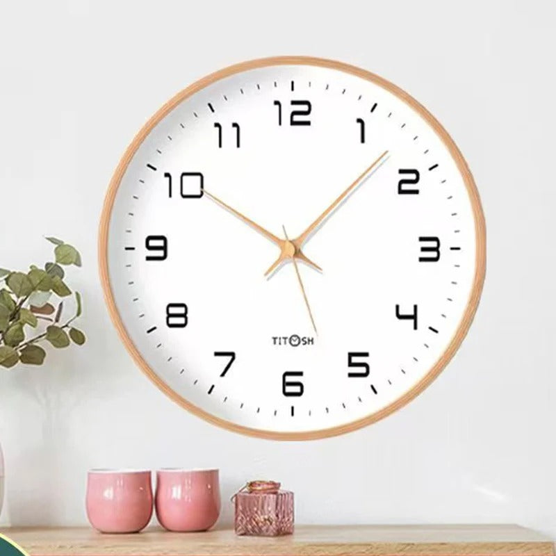 Reloj de Pared de Madera Minimalista