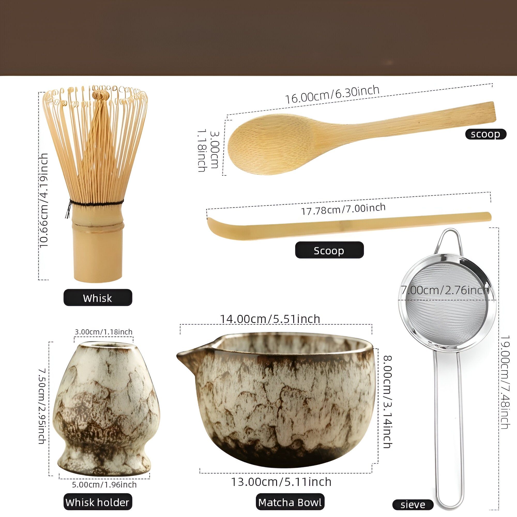 Juego de Cerámica Matcha - Ceremonia Tradicional del Té | 6 piezas
