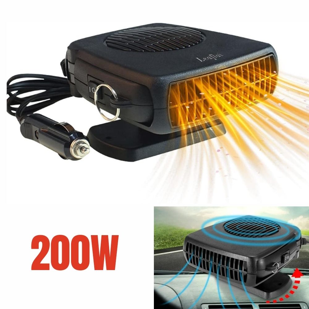 Calentador y descongelador portátil de 12V para coche – Ventilador cerámico de 150W/300W