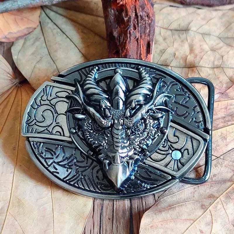 Hebilla de cinturón ovalada de metal para vaqueros