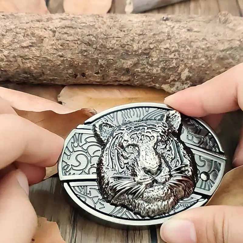 Hebilla de cinturón ovalada de metal para vaqueros