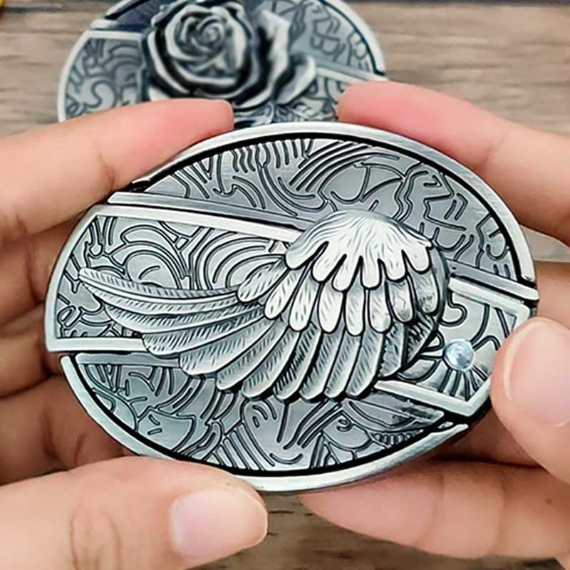Hebilla de cinturón ovalada de metal para vaqueros