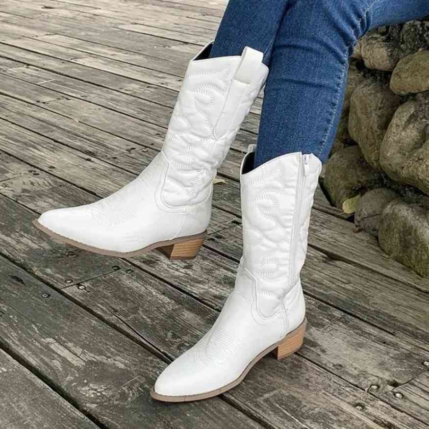 Botas Retro de Vaquera hasta la Pantorrilla