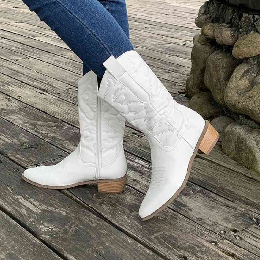 Botas Retro de Vaquera hasta la Pantorrilla
