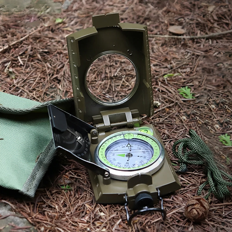 Brújula militar multifuncional con clinómetro para uso al aire libre