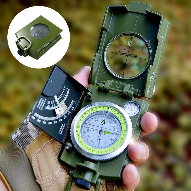 Brújula militar multifuncional con clinómetro para uso al aire libre