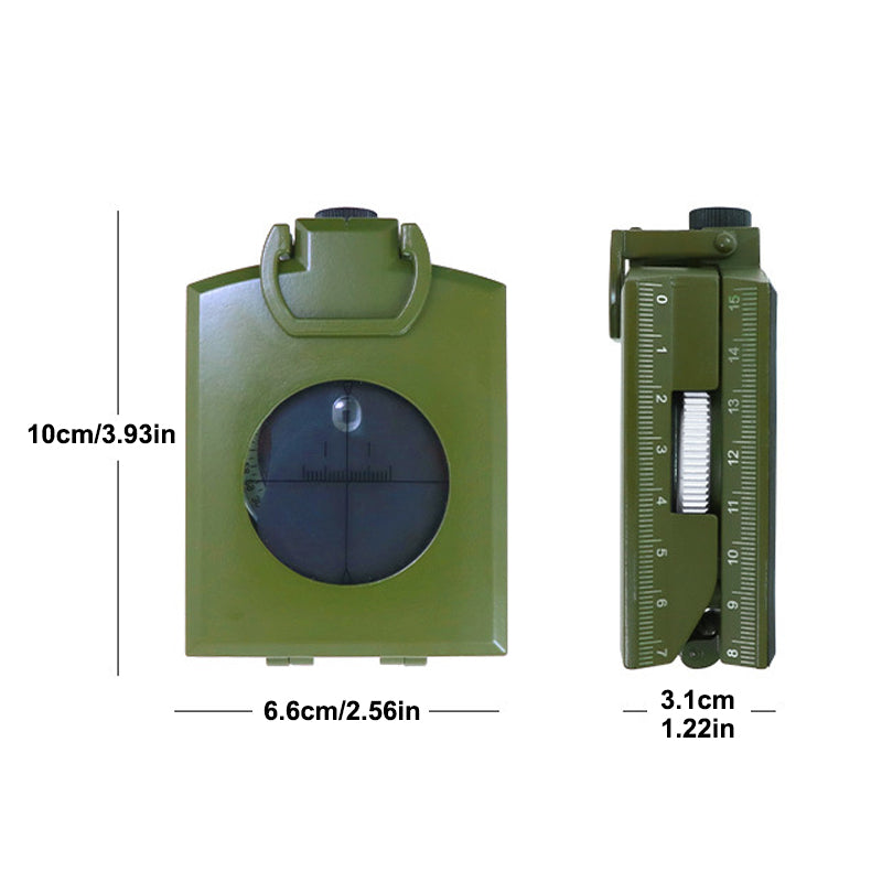 Brújula militar multifuncional con clinómetro para uso al aire libre