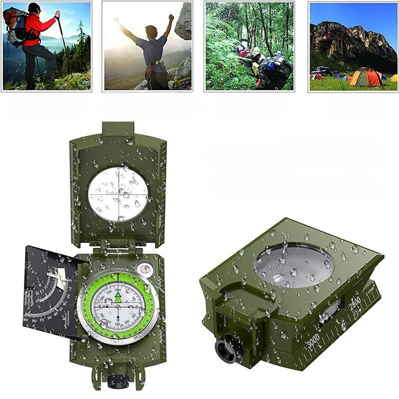 Brújula militar multifuncional con clinómetro para uso al aire libre