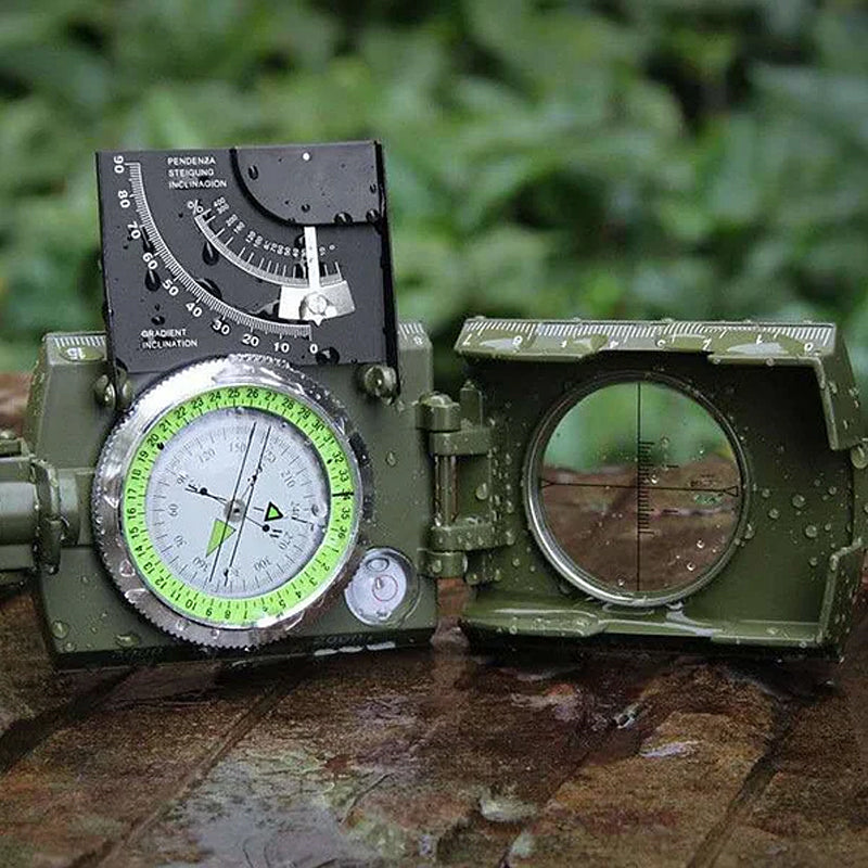 Brújula militar multifuncional con clinómetro para uso al aire libre