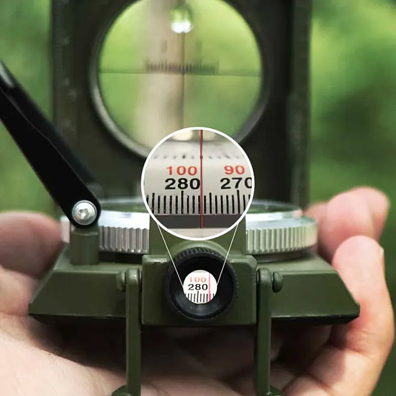 Brújula militar multifuncional con clinómetro para uso al aire libre