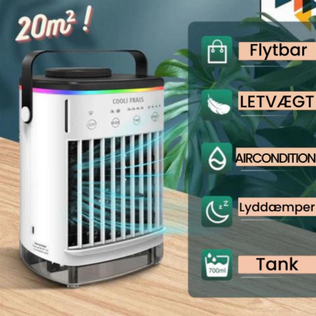Mini Aire Acondicionado Portátil – Humidificador y Purificador de Aire