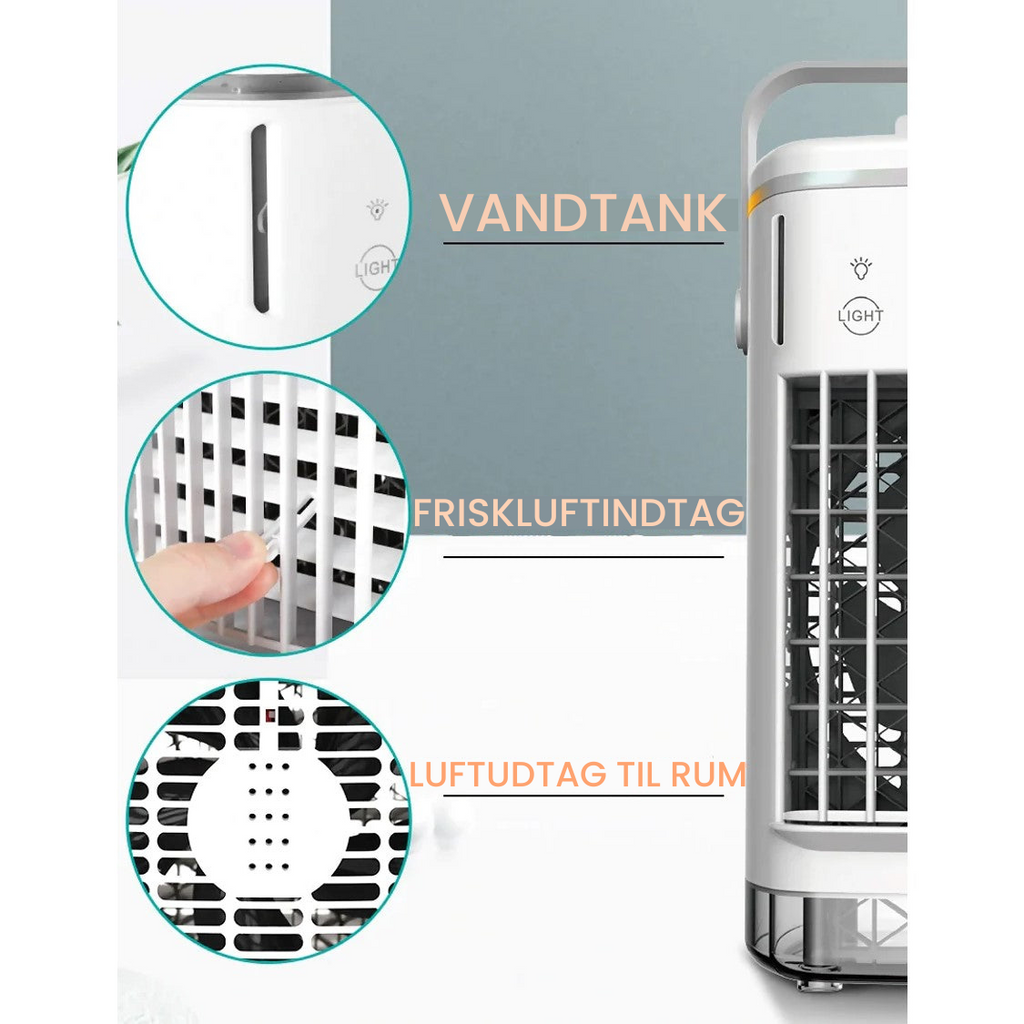Mini Aire Acondicionado Portátil – Humidificador y Purificador de Aire