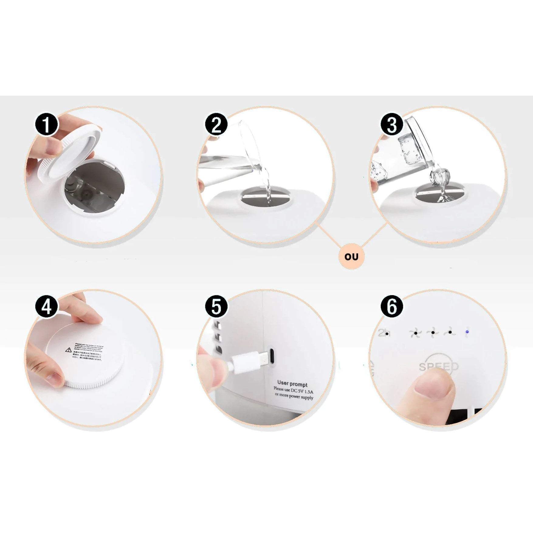 Mini Aire Acondicionado Portátil – Humidificador y Purificador de Aire